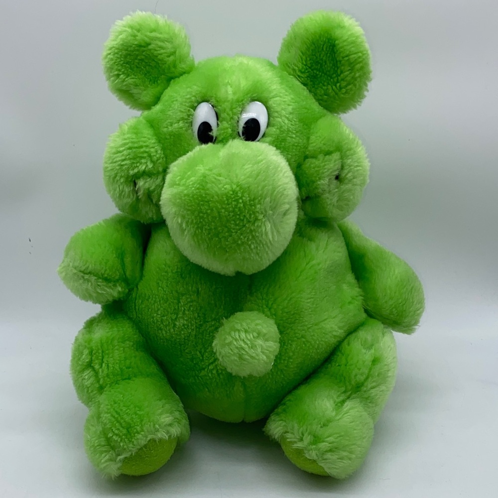 Kodak Kolorkins Green Kazoom Stuffed Animal Plush Mascot Vintage 80s Collectable